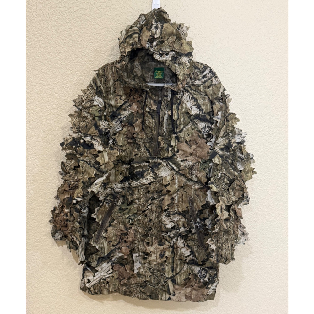 Cabela's Mesh Ghillie Long Pullover Jacket Mossy Oak Break-Up Camo Men's Medium
